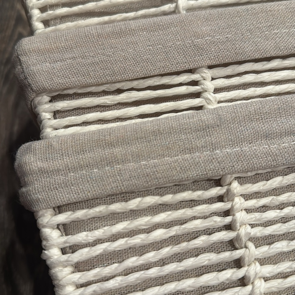Cream Paper Rope Basket Set - Picture 8 of 10